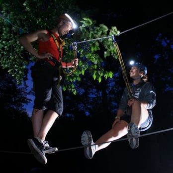 Arbraska Rigaud - Up to the challenge? Climb at night only with a headlamp and the moon! - Ziplining Near Me - Rigaud, Quebec