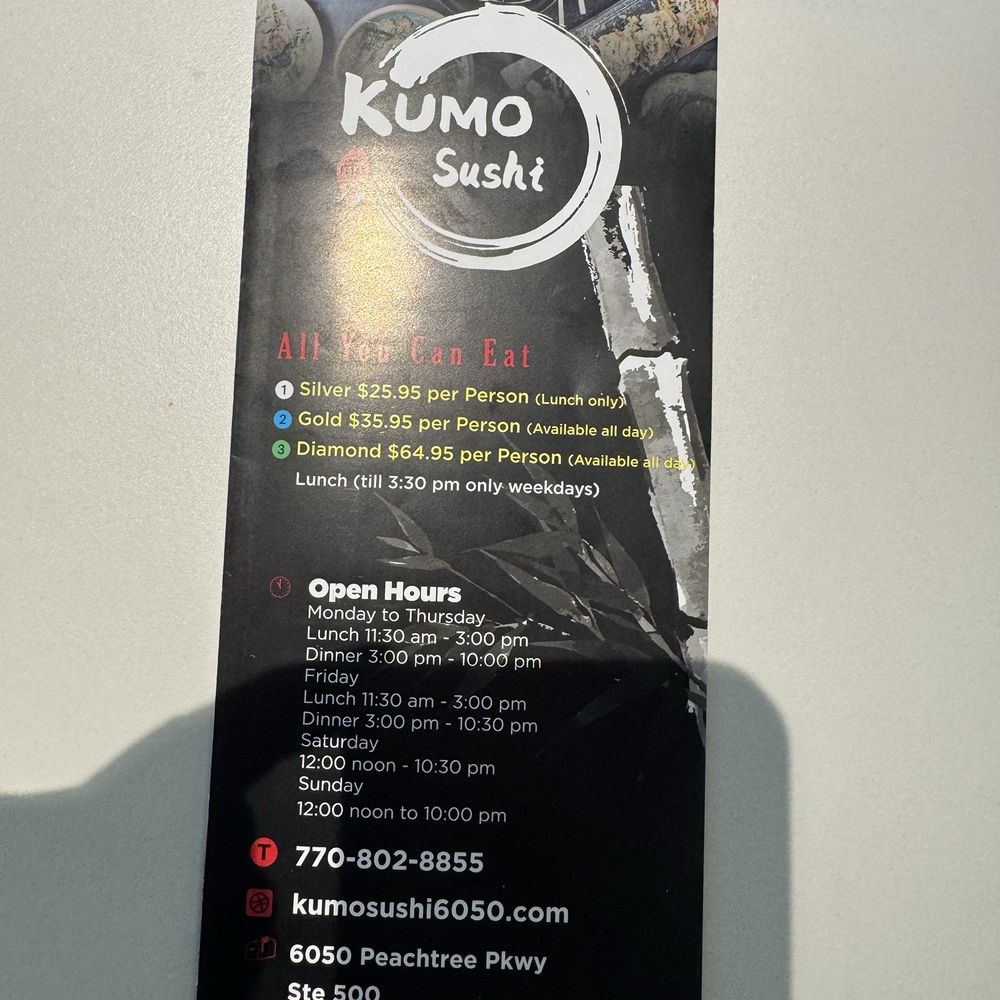 Kumo Sushi - Menu - Sushi Bars Near Me - Peachtree Corners, Georgia Kumo Sushi - Menu - Sushi Bars Near Me - Peachtree Corners, Georgia