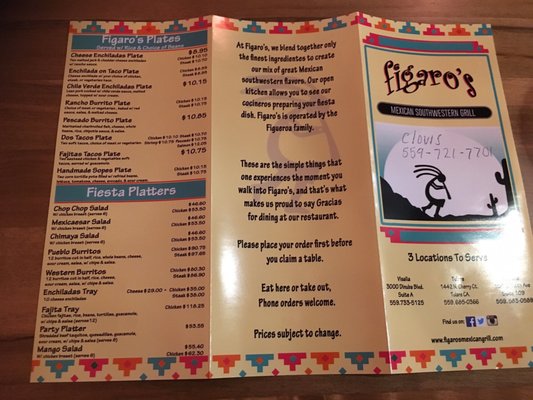 Menu photo 6 Figaro's Mexican Grill Clovis, CA
