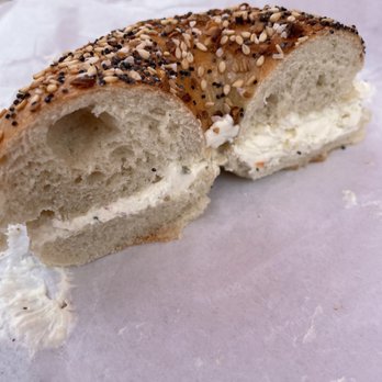 The Bagel Shack - Everything Bagel with Cream Cheese - Breakfast & Brunch Near Me - Beach Haven, New Jersey