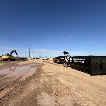 Phoenix Disposal - 21yd dumpster at a job site - Dumpster Rental Near Me