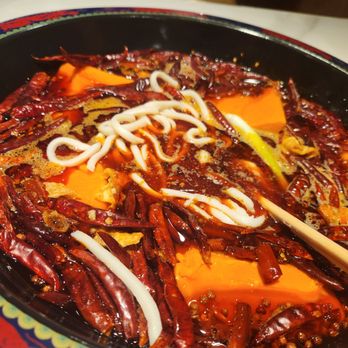 Long Men Bay Hotpot - Spicy butter broth with Udon - Chinese Near Me - San Jose, California