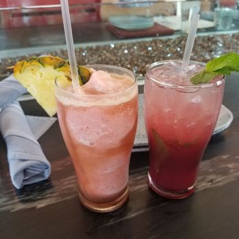 Lamplight Lounge - Non-alcoholic Drinks. The left one is 2319 and the one on the right is Mint To Be :) - New American Near Me - Anaheim, California Lamplight Lounge - Non-alcoholic Drinks. The left one is 2319 and the one on the right is Mint To Be :) - New American Near Me - Anaheim, California