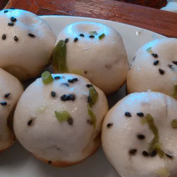 Shanghai Flavor Shop - pan fried pork buns -they taste better than they look - Shanghainese Near Me - Sunnyvale, California Shanghai Flavor Shop - pan fried pork buns -they taste better than they look - Shanghainese Near Me - Sunnyvale, California