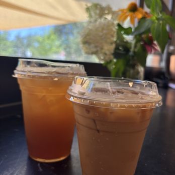 Green Line Cafe - Arnold Palmer and Brown Sugar Latte (with oat milk) - Cafes Near Me - Omaha, Nebraska Green Line Cafe - Arnold Palmer and Brown Sugar Latte (with oat milk) - Cafes Near Me - Omaha, Nebraska