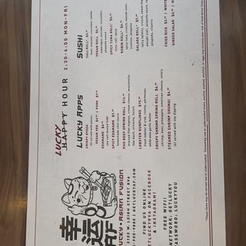 Lucky AF - Happy hour menu - Asian Fusion Near Me - Richmond, Virginia Lucky AF - Happy hour menu - Asian Fusion Near Me - Richmond, Virginia