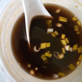 Qin's Traditional Rougamo - Hot and sour broth for the potato noodles - Zi'an style. Not sweet. - Chinese Near Me - Toronto, Ontario Qin's Traditional Rougamo - Hot and sour broth for the potato noodles - Zi'an style. Not sweet. - Chinese Near Me - Toronto, Ontario