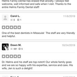 Helms Family Dental Practice - Reviews