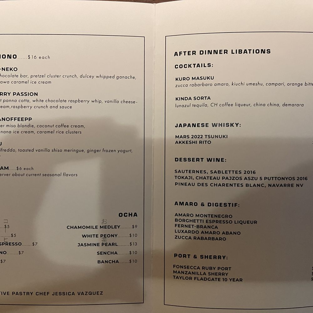 Momotaro - Dessert Menu - Sushi Bars Near Me - Chicago, Illinois Momotaro - Dessert Menu - Sushi Bars Near Me - Chicago, Illinois
