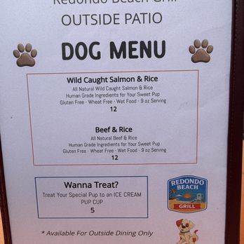 Redondo Beach Grill - Yay for dog menus! - American Near Me - Redondo Beach, California Redondo Beach Grill - Yay for dog menus! - American Near Me - Redondo Beach, California