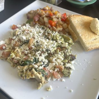 Thelma's Cafe - Chicken Pesto Scramble Breakfast - American Near Me - Santa Clarita, California Thelma's Cafe - Chicken Pesto Scramble Breakfast - American Near Me - Santa Clarita, California