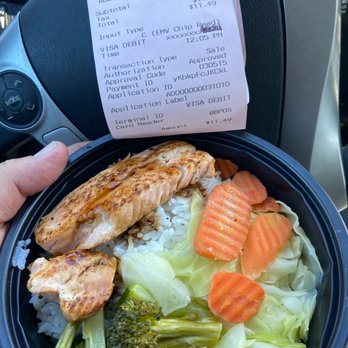 WaBa Grill - "Where is the Salmon?"it's not like the picture on the menu. Not worth $11.49. - Fast Food Near Me - Lancaster, California