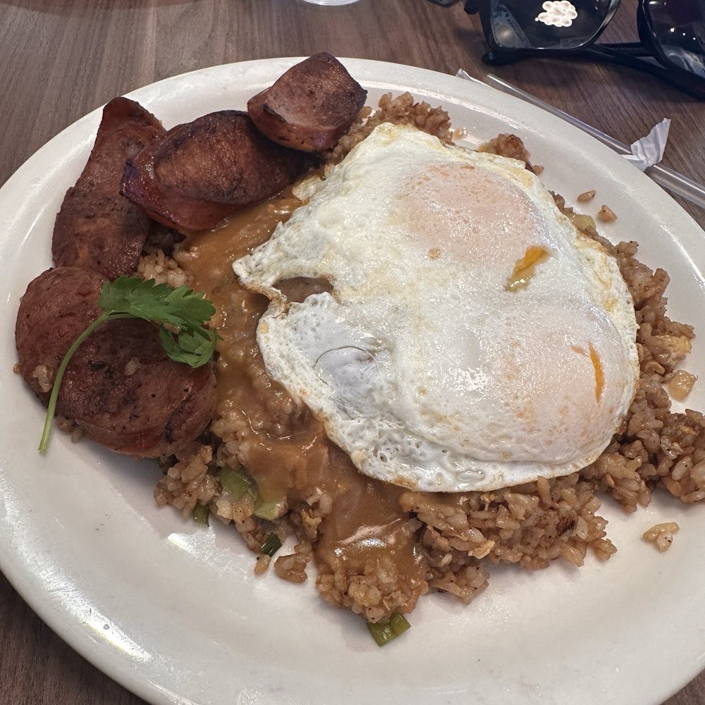 Scramblers Cafe - Loco Moco with beef and Portuguese sausage - Breakfast & Brunch Near Me - Ontario, California Scramblers Cafe - Loco Moco with beef and Portuguese sausage - Breakfast & Brunch Near Me - Ontario, California