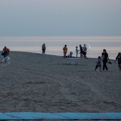 Bubbles on beach at Indiana Dunes State Park