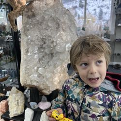 Bear Creek Crystals - My son being super jazzed about crystals!!!!!