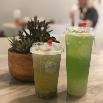 Feng Cha - Arlington - Kiwi Basil Green Tea & Jasmine Green Apple Tea - Bubble Tea Near Me - Arlington, Texas Feng Cha - Arlington - Kiwi Basil Green Tea & Jasmine Green Apple Tea - Bubble Tea Near Me - Arlington, Texas