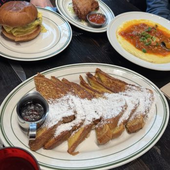 Brenda's Oakland - French toast, breakfast sandwich, side of chicken, and shrimp and grits - Breakfast & Brunch Near Me - Oakland, California Brenda's Oakland - French toast, breakfast sandwich, side of chicken, and shrimp and grits - Breakfast & Brunch Near Me - Oakland, California
