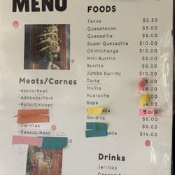Taqueria El Rancho - Menu