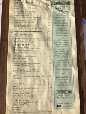 Menu photo 6 The Light Brigade Woollahra, NSW