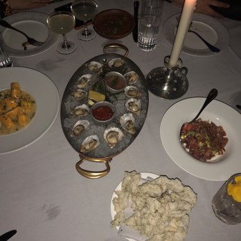 Maple & Ash - Dozen Oysters on the Half Shell, Ricotta Agnolotti, Yellowfin Tuna Tartare. - Steakhouses Near Me - Chicago, Illinois Maple & Ash - Dozen Oysters on the Half Shell, Ricotta Agnolotti, Yellowfin Tuna Tartare. - Steakhouses Near Me - Chicago, Illinois