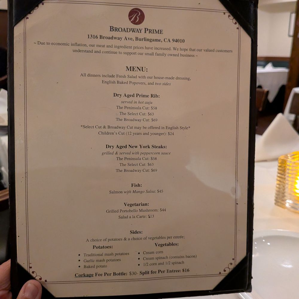 Broadway Prime - 12/5/25 - Steakhouses Near Me - Burlingame, California Broadway Prime - 12/5/25 - Steakhouses Near Me - Burlingame, California
