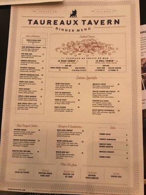 Menu photo 5 Taureaux Tavern Chicago, IL