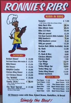 Menu photo 4 Ronnies Ribs Elgin, SC Menu photo 4 Ronnies Ribs Elgin, SC