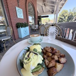 Eiffel Benedict and a Latte Eiffel Benedict and a Latte