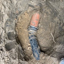 Old clay pipe that leads to city line.
