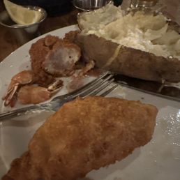 Scallops, shrimp and Cod Scallops, shrimp and Cod