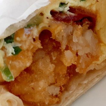 Bites & Bashes Cafe - Original breakfast burrito up close 3/22/24 - Cafes Near Me - Lomita, California