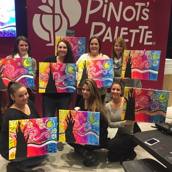 Pinot's Palette - Our groups finished projects ! - Art Classes Near Me - Stamford, Connecticut