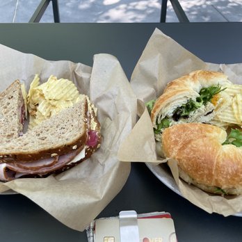 Bent Creek Bistro - two sandwiches with potato chips - Cafes Near Me - Asheville, North Carolina