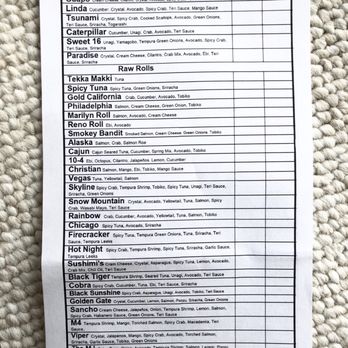 Sushimi's - AYCE sushi menu (zoomed in) - Sushi Bars Near Me - Reno, Nevada Sushimi's - AYCE sushi menu (zoomed in) - Sushi Bars Near Me - Reno, Nevada