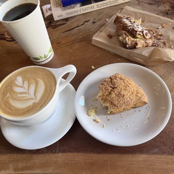 Shrine Coffee - Latte and scone - Coffee & Tea Near Me - Santa Cruz, California
