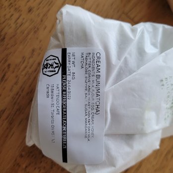 Hattendo Cafe - Labeled pre-packaged bun - Desserts Near Me - Mississauga, Ontario