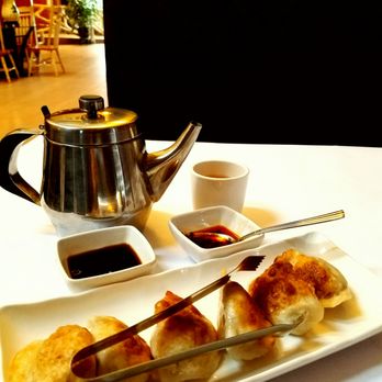 Chef Wang - Crunchy fried pork dumplings with Ginger and HOT sauce - Sushi Bars Near Me - New Hyde Park, New York Chef Wang - Crunchy fried pork dumplings with Ginger and HOT sauce - Sushi Bars Near Me - New Hyde Park, New York