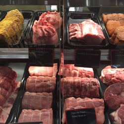 Safeway - Shiny new butcher case, including mini crown roast!