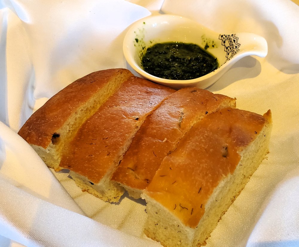 Bread basket with pesto Yelp