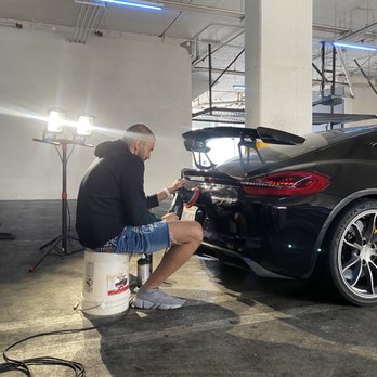 Sam's Steam Auto Detailing - Andro working on car. - Auto Detailing Near Me - Playa Vista, California