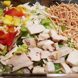 Walmart Supercenter - Surprisingly really good Thai mango chicken salad. I only used half the dressing, dressing is good too!