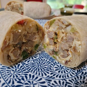 Cafe Today - Breakfast Burrito w/sausage - American Near Me - Portland, Oregon Cafe Today - Breakfast Burrito w/sausage - American Near Me - Portland, Oregon