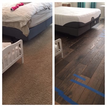 Nielson Fine Floors - Before (left) and after (right) - Flooring Near Me - Lincoln, California Nielson Fine Floors - Before (left) and after (right) - Flooring Near Me - Lincoln, California