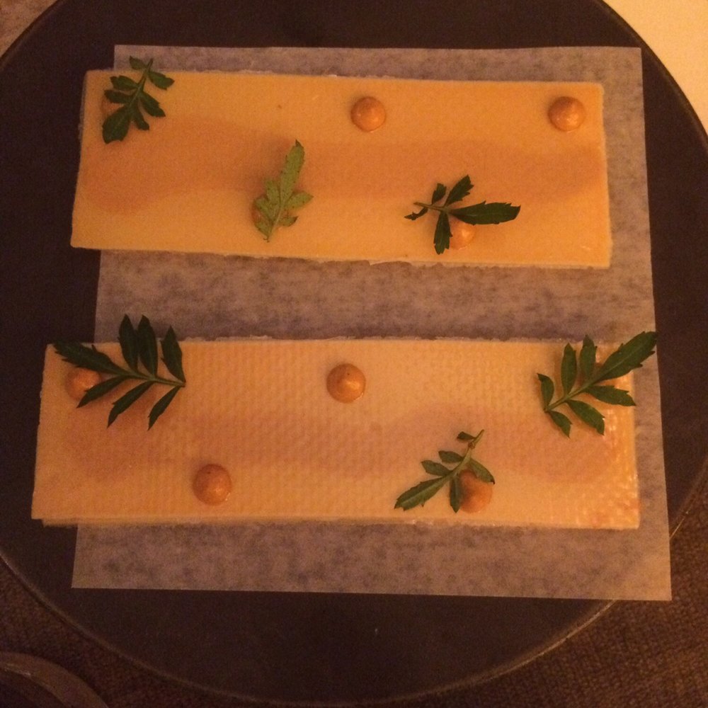 Le Mousso - Caramelized milk sheets with sea urchin cream - Canadian (New) Near Me - Montreal, Quebec
