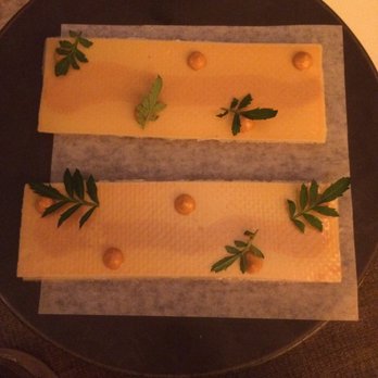 Le Mousso - Caramelized milk sheets with sea urchin cream - Canadian (New) Near Me - Montreal, Quebec
