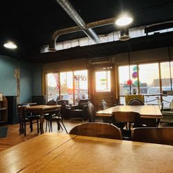 Pioneer Coffee Roasting Company - Front half and beautiful morning views