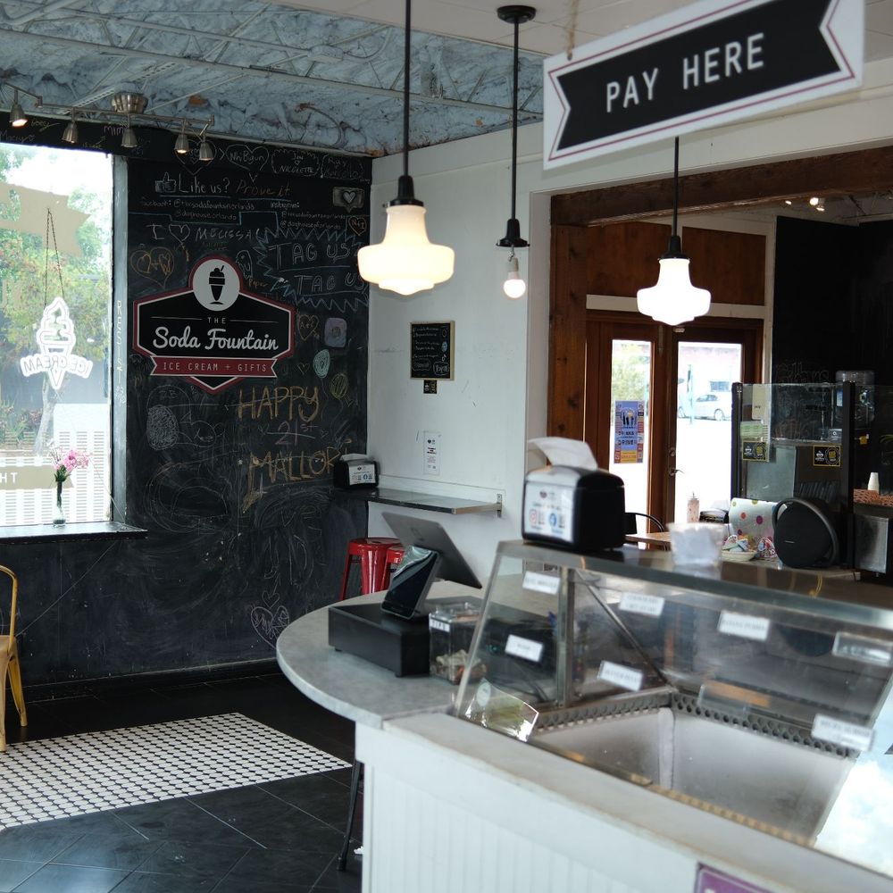 The Soda Fountain - Main counter - Ice Cream & Frozen Yogurt Near Me - Orlando, Florida The Soda Fountain - Main counter - Ice Cream & Frozen Yogurt Near Me - Orlando, Florida