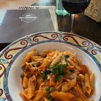 Rusticucina - Gluten Free Pasta with wild boar sausage - Italian Near Me - San Diego, California Rusticucina - Gluten Free Pasta with wild boar sausage - Italian Near Me - San Diego, California