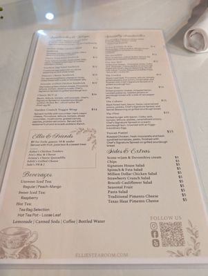 Menu photo 2 Ellie's Cafe and Tea Room Plano, TX Menu photo 2 Ellie's Cafe and Tea Room Plano, TX