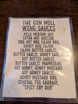 Menu photo 2 The Gin Mill Ellicottville, NY Menu photo 2 The Gin Mill Ellicottville, NY